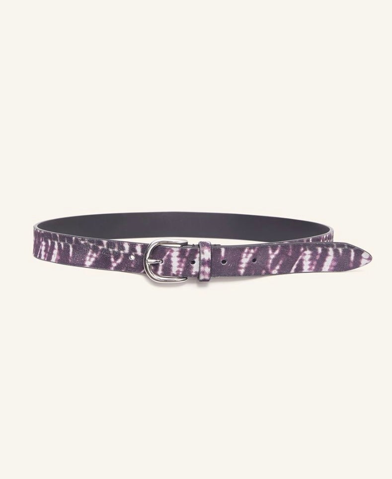 Isabel Marant Leather Ceinture Zap Belt in Faded Night sz XS