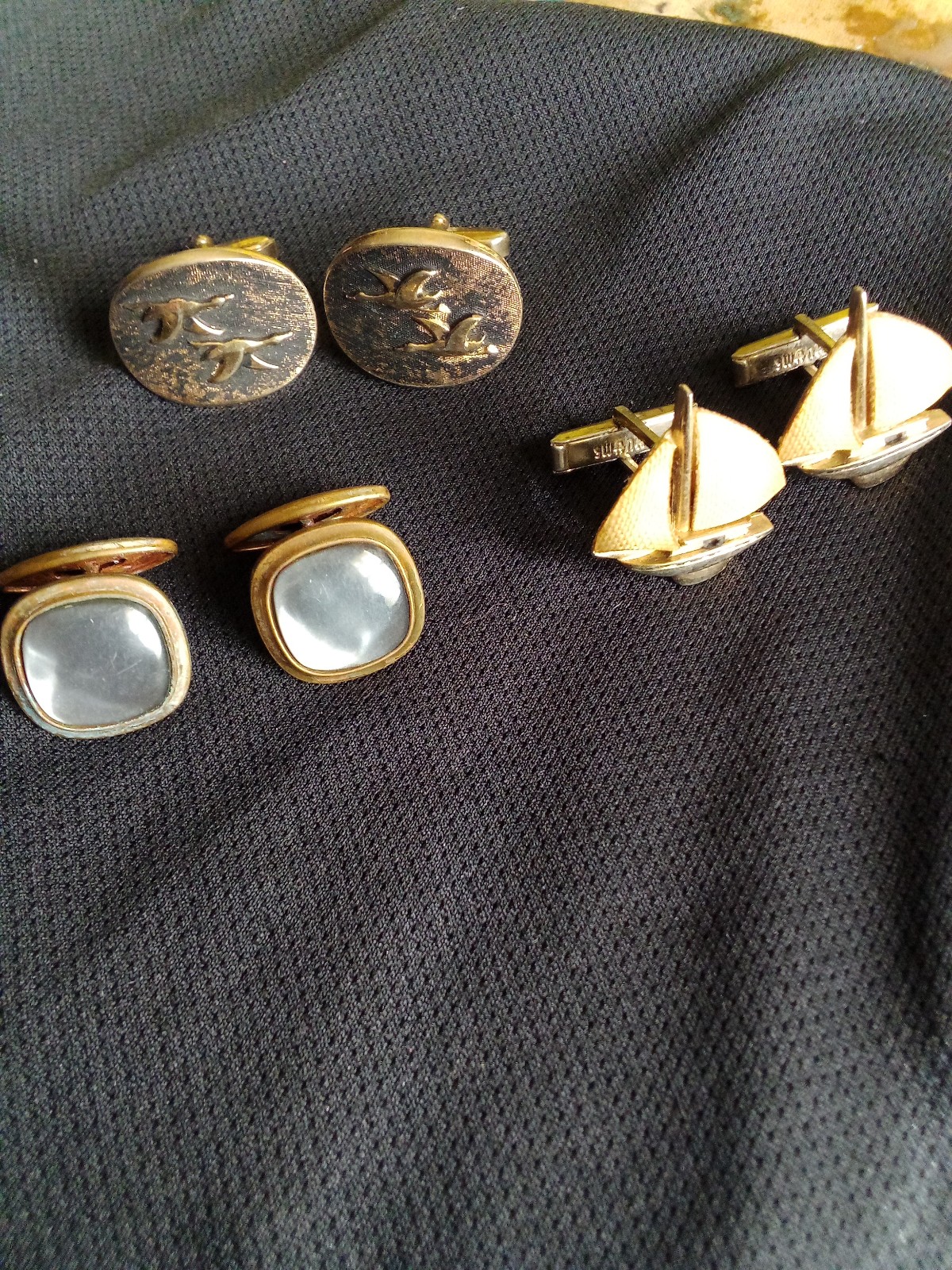 3 set's of 1950's vintage cufflinks