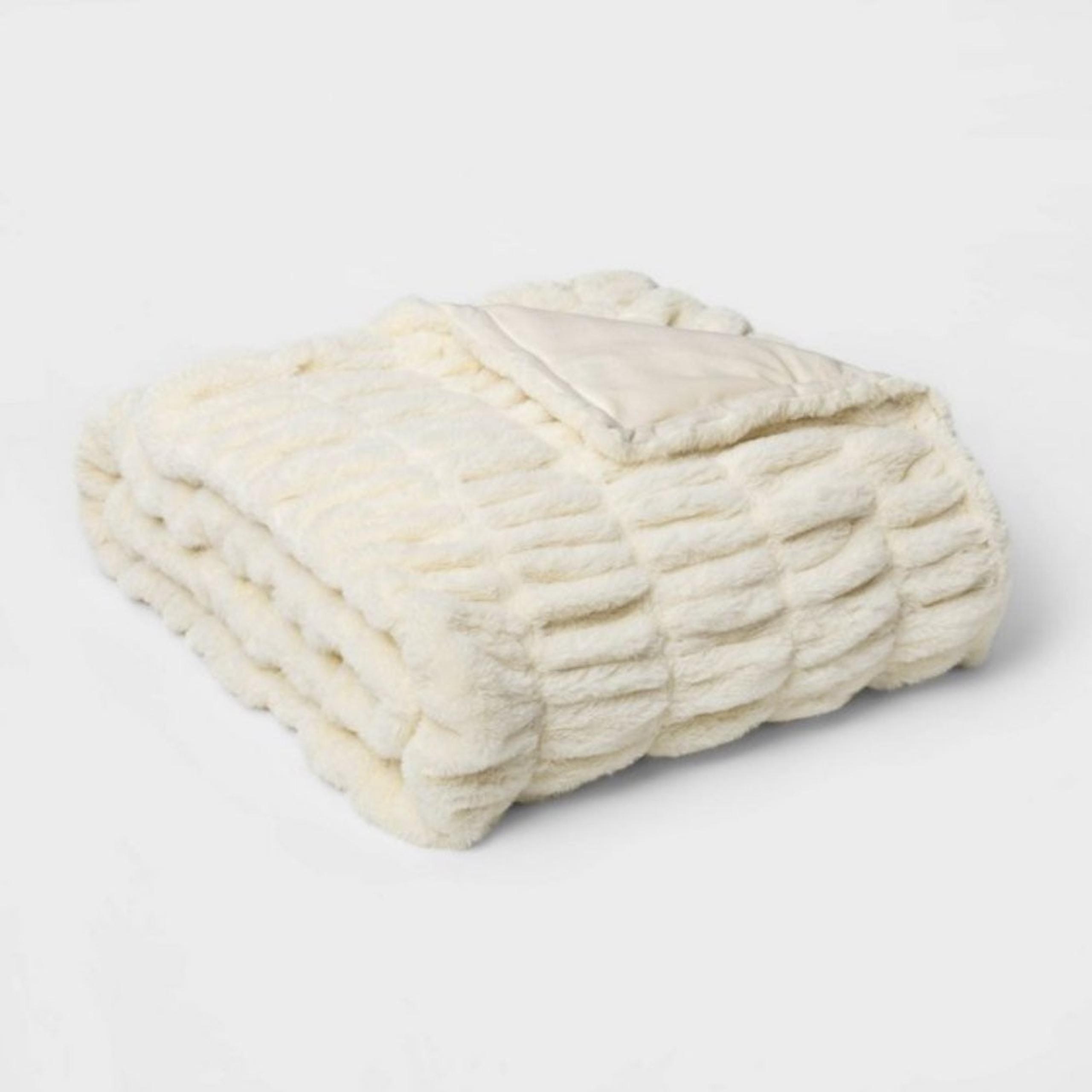 Threshold Oversized Faux Fur Throw Blank