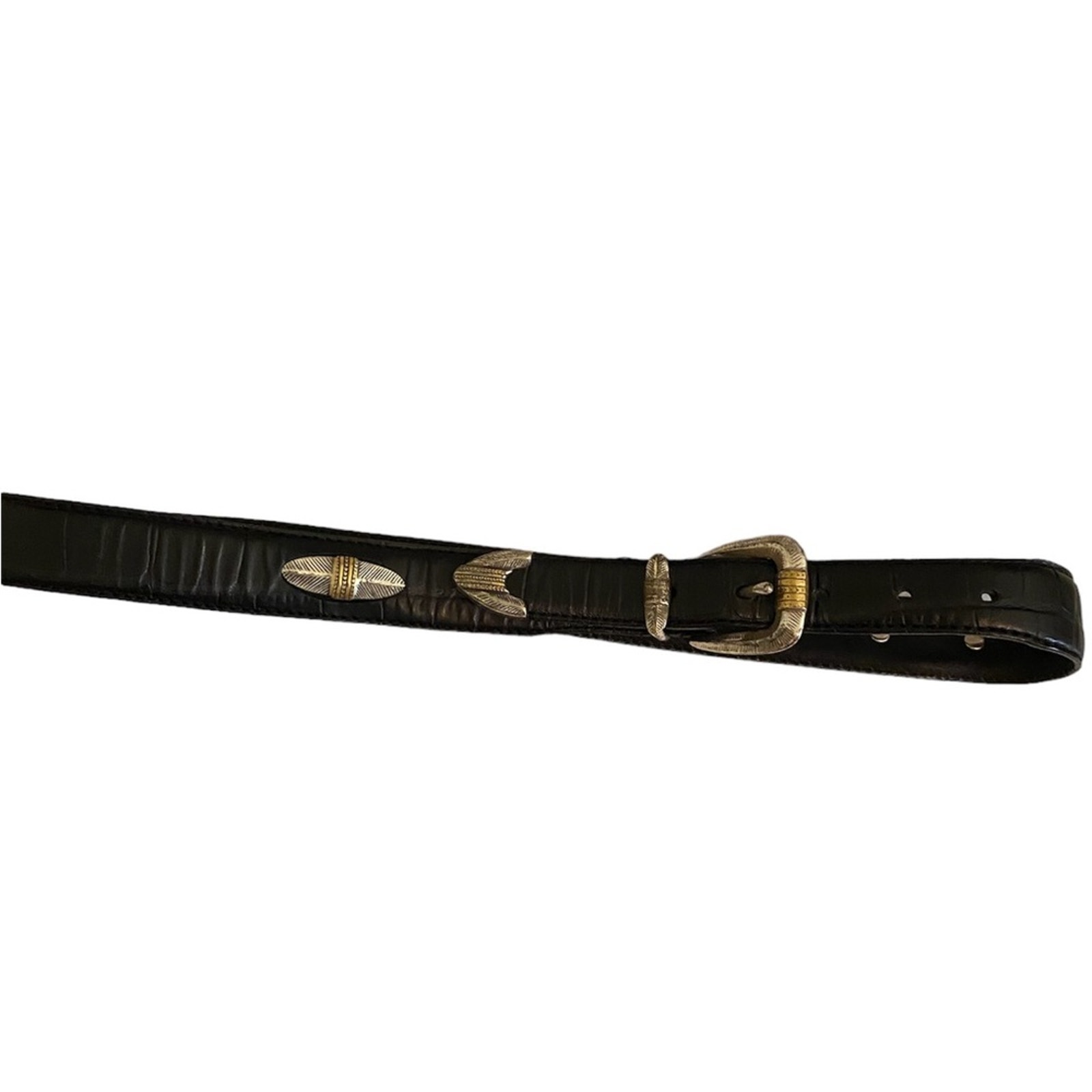 Leather Island Belt Black size 32
