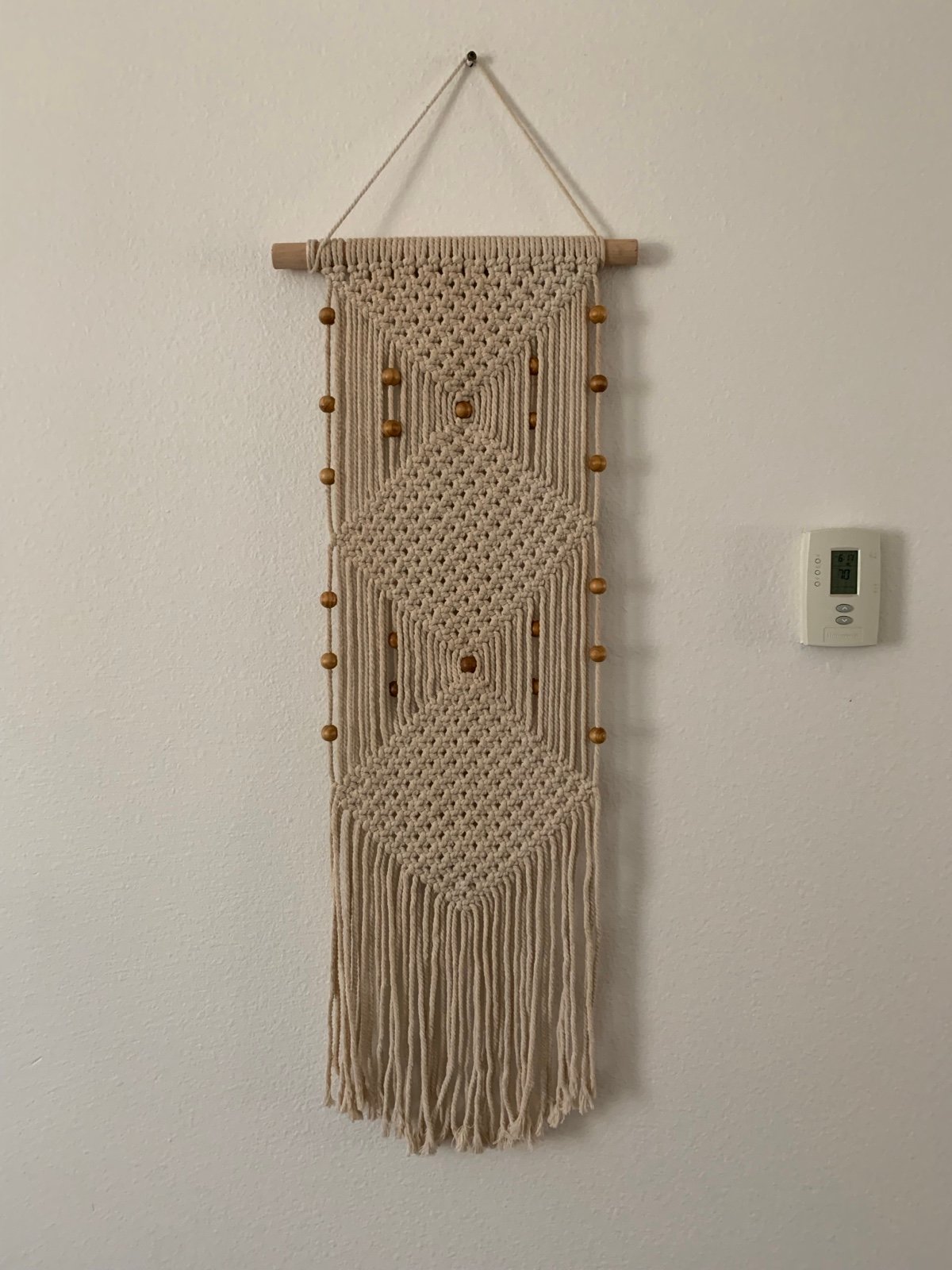 Wall boho chic fabric Art hanging macrame 11/35 inches