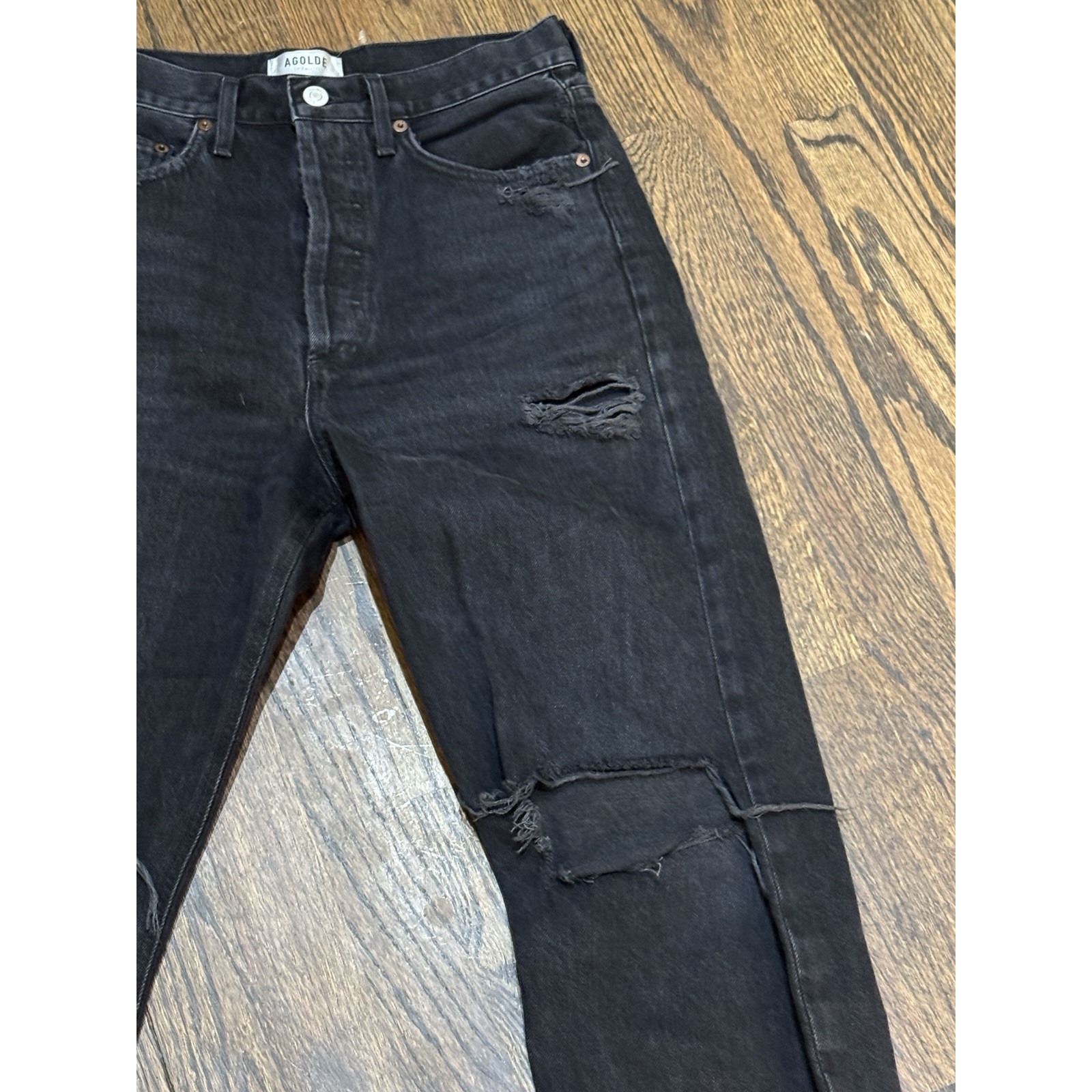 agolde 90s crop Black Distressed Size 25