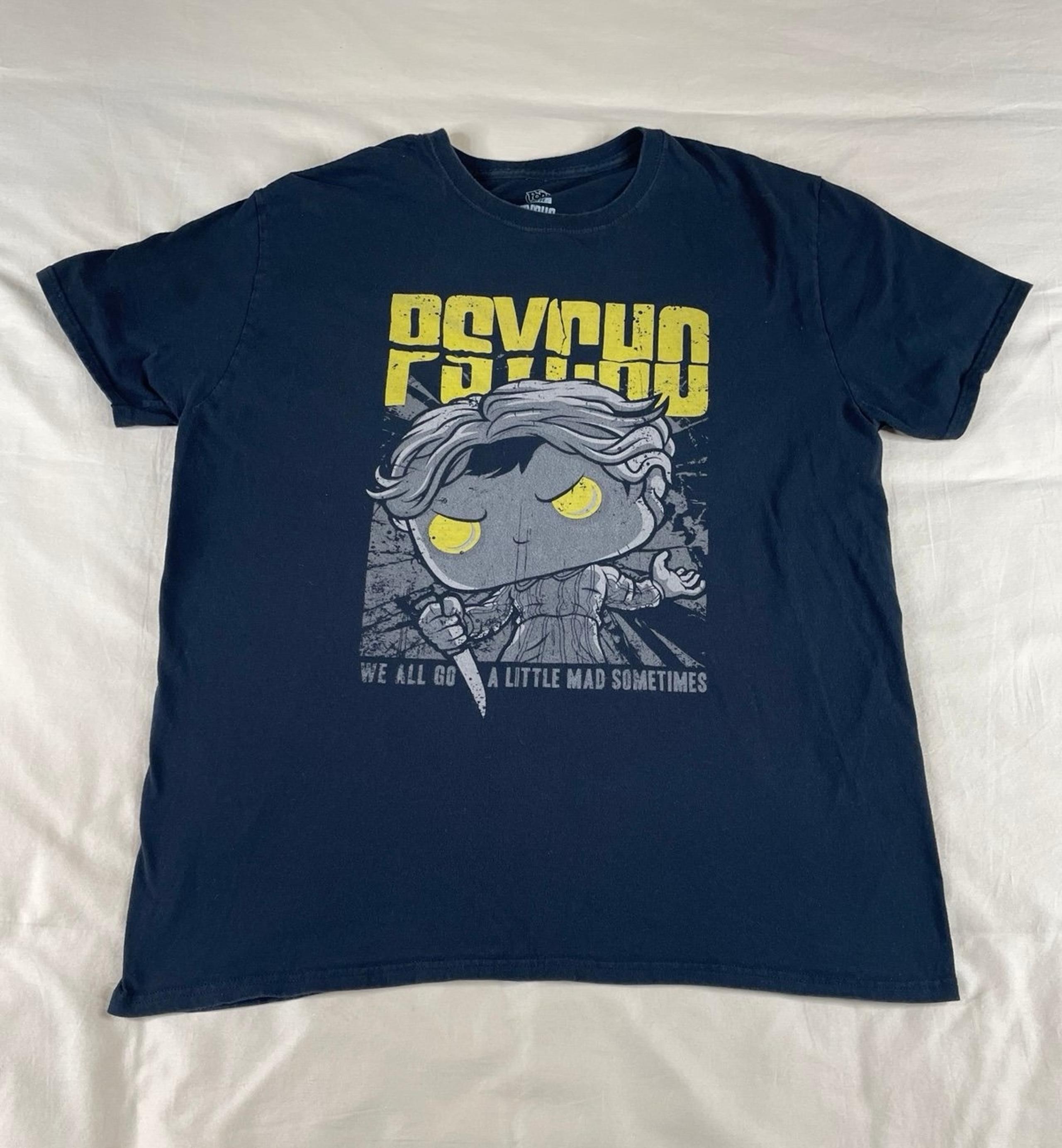 FUNKO POP! TEES PSYCHO Mens T Shirt Size XL - WE ALL GO A LITTLE MAD SOMETIMES