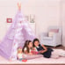 Pink white teepee play Tent