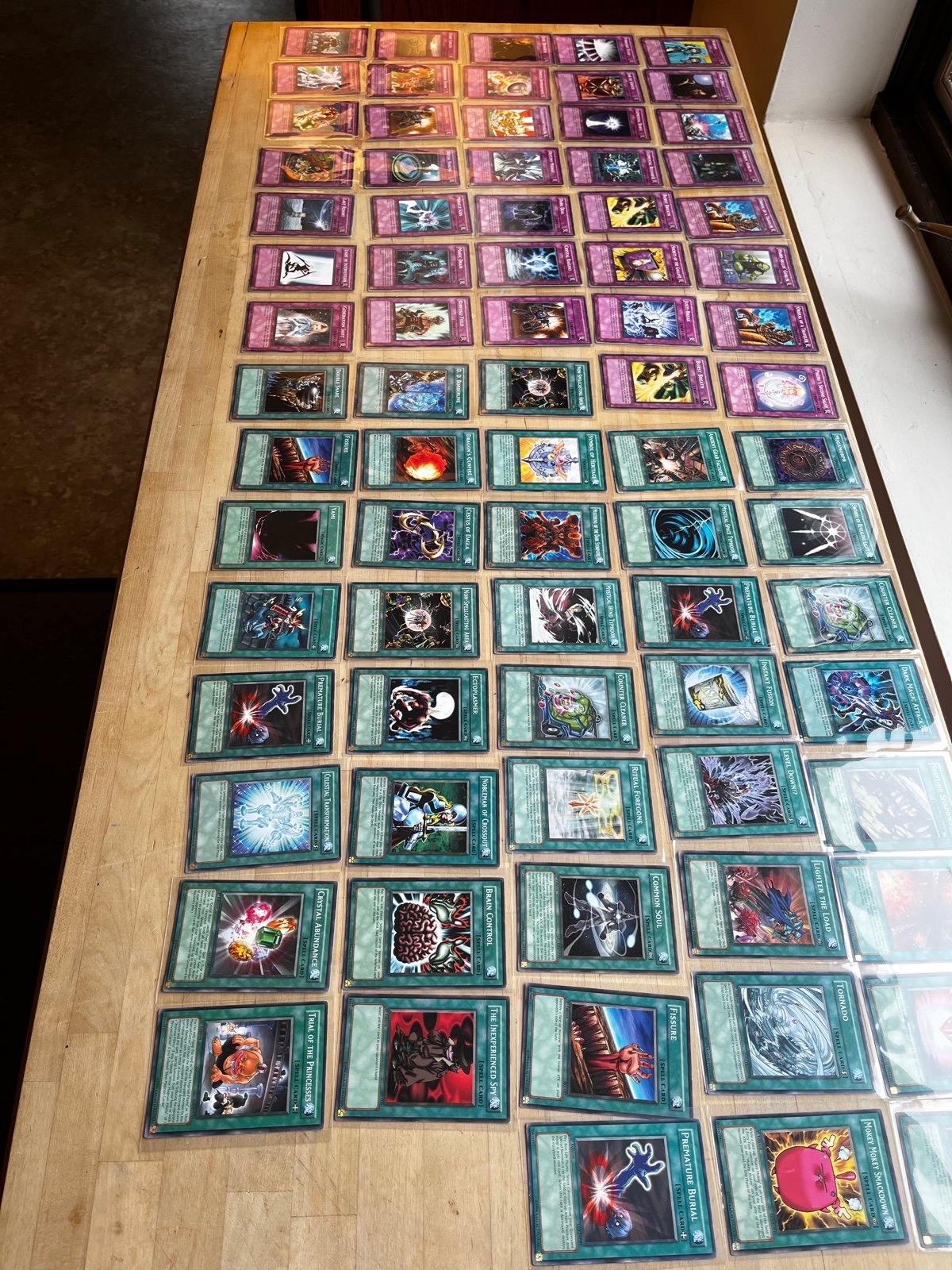 1st edition Yu-Gi-Oh magic & trap cards