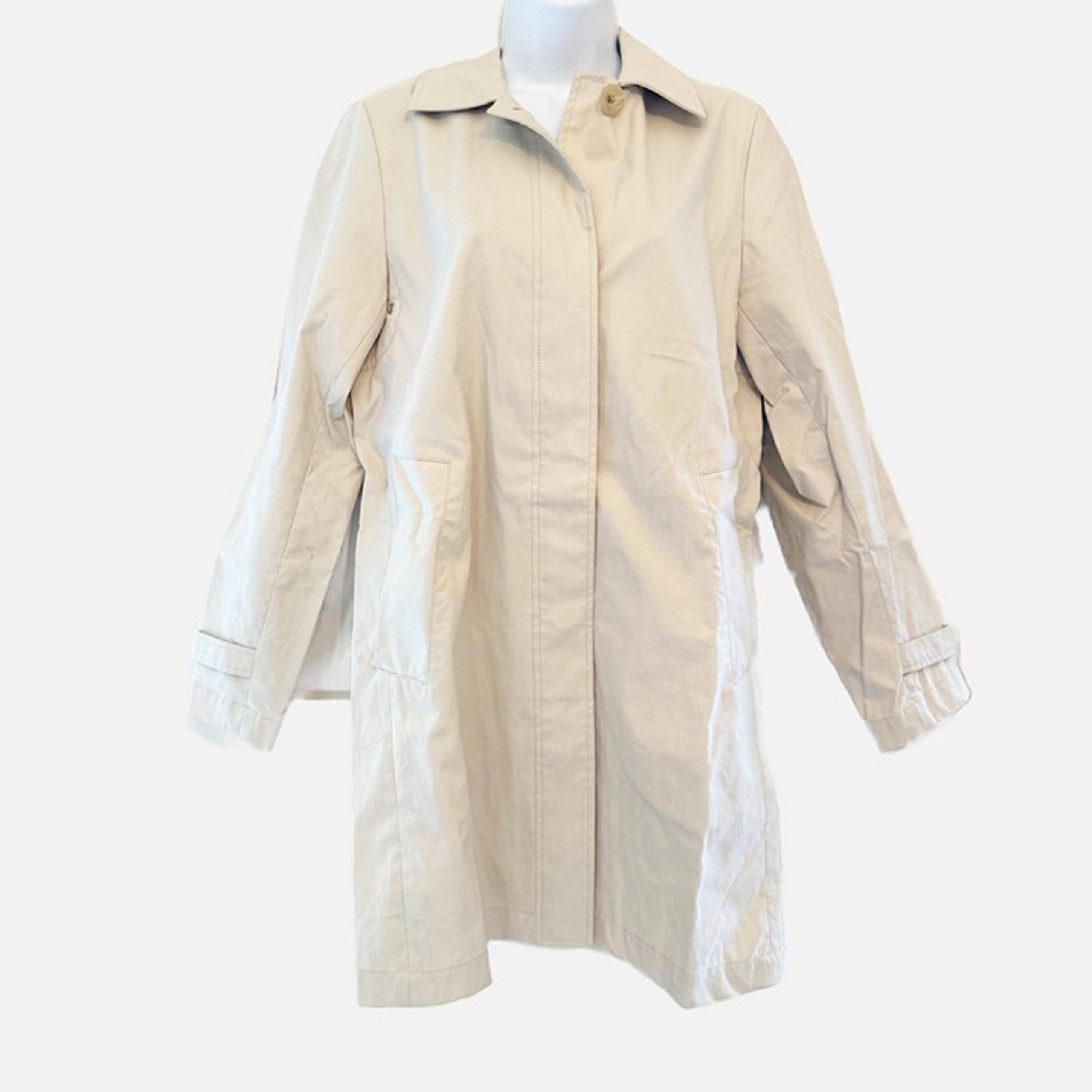Banana Republic Womens Beige Cotton Trench Coat M Classic Fit