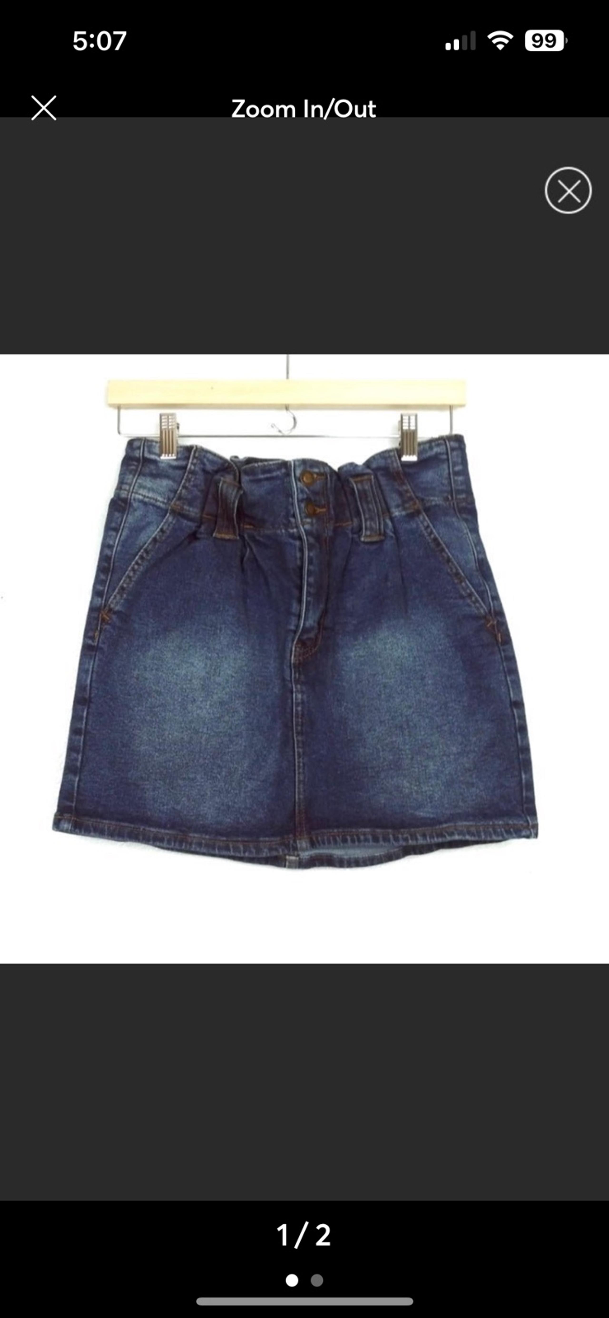Angel Kiss Denim Collection Size Medium Mini Skirt Medium Wash