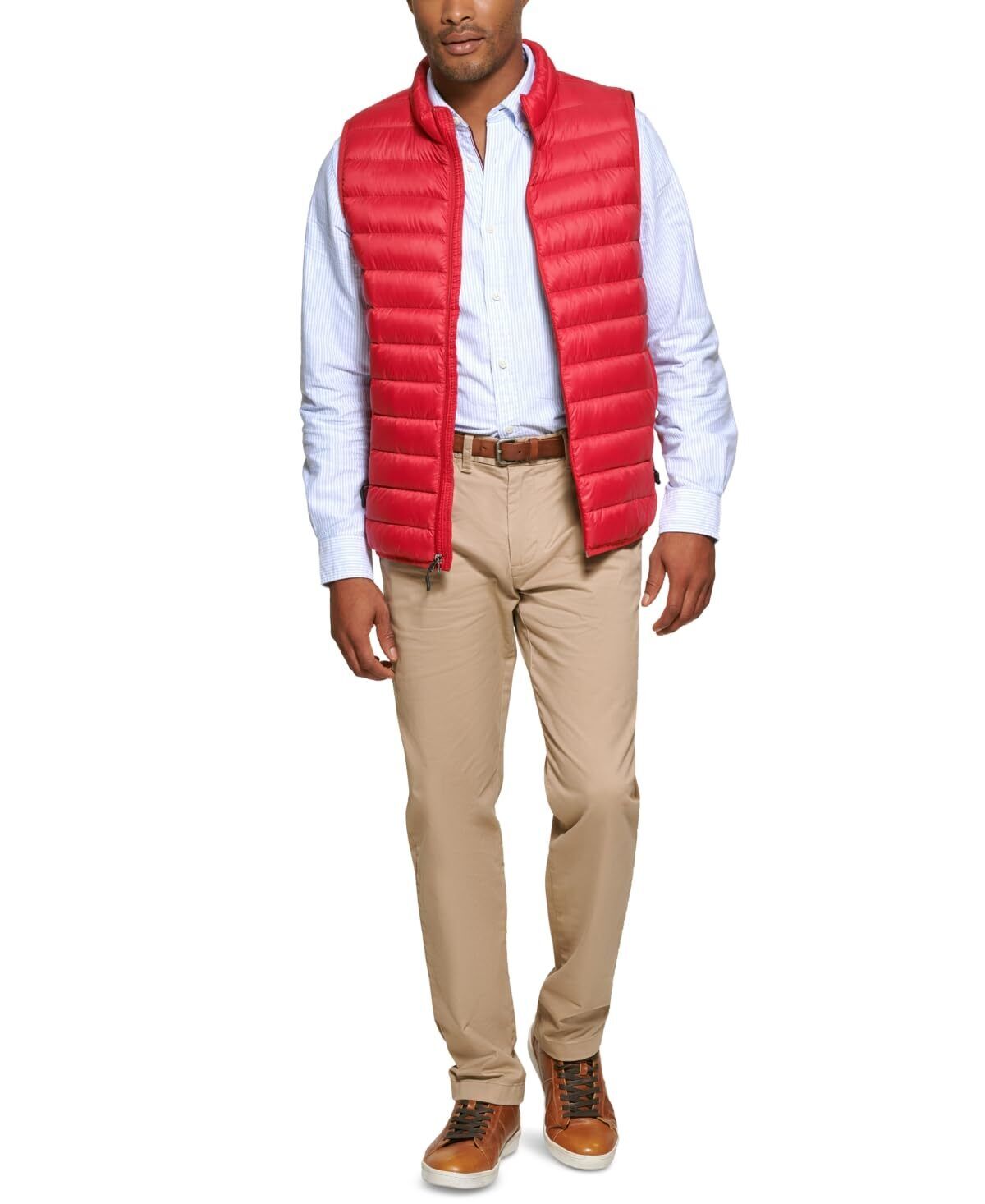 Club Room Mens Packable Red Vest Medium