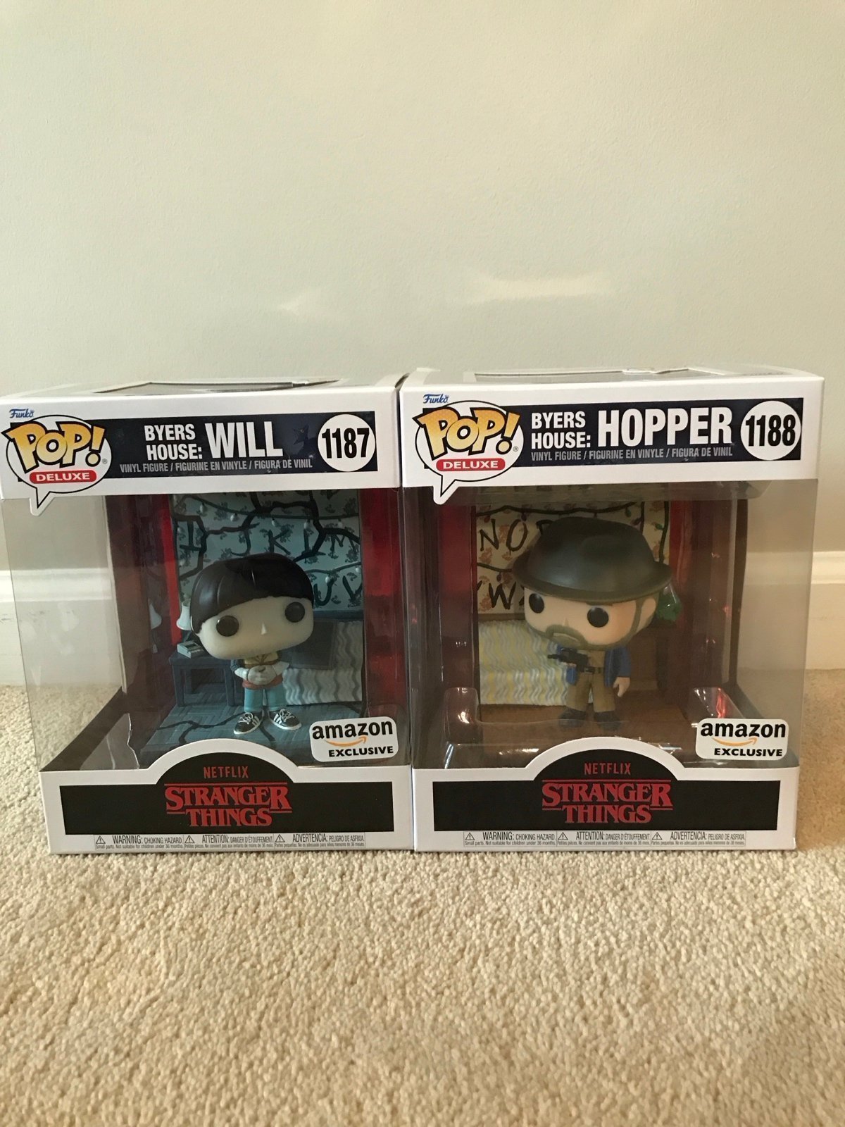 Funko pop stranger things Hopper and Will 2 of 4 build a scene