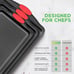 3 PCS Non-Stick Kitchen Oven Baking Pans Deluxe & Stylish Nonstick - NEW!