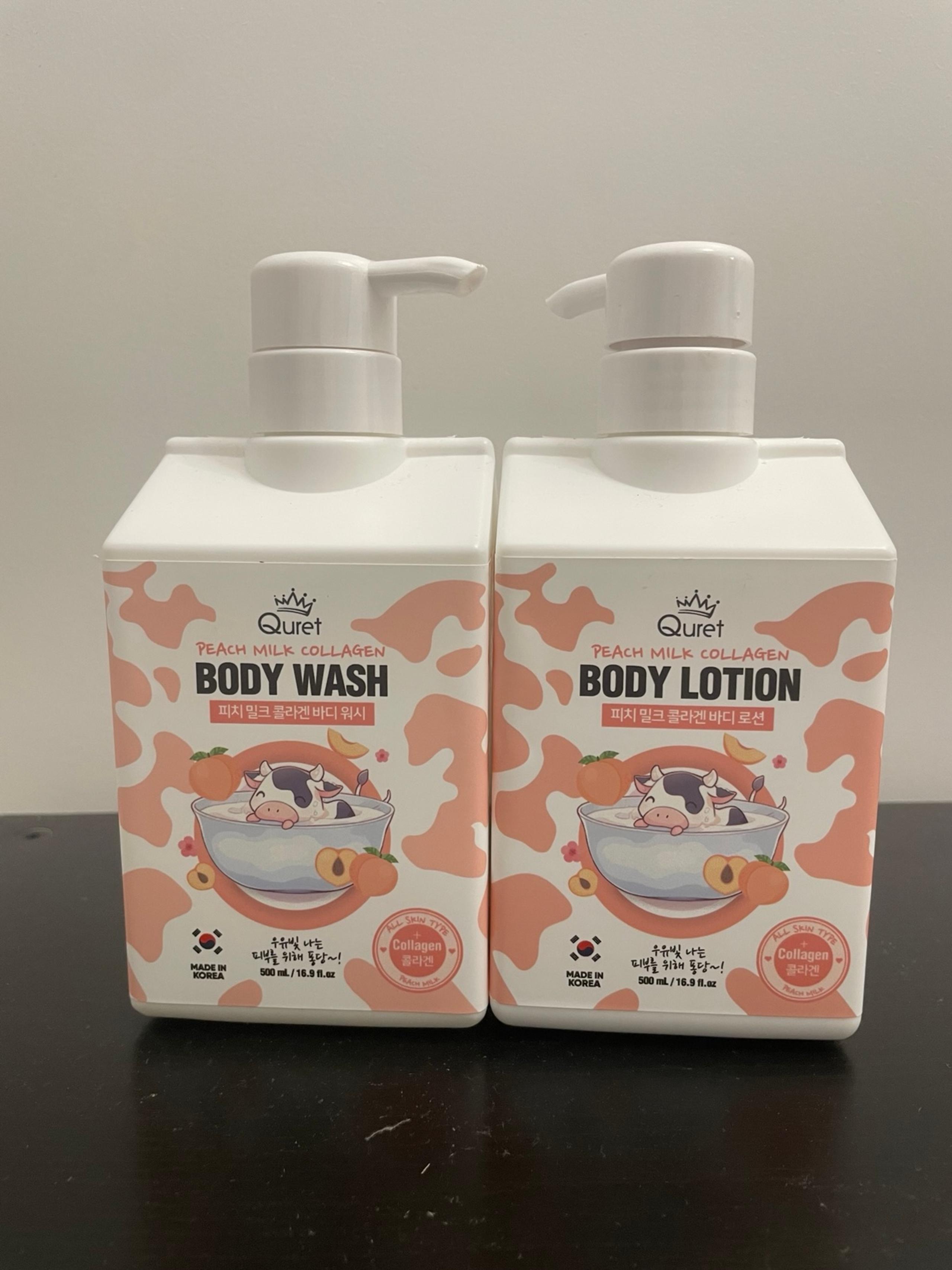 Quret Peach Milk Collagen Body Wash & Lotion