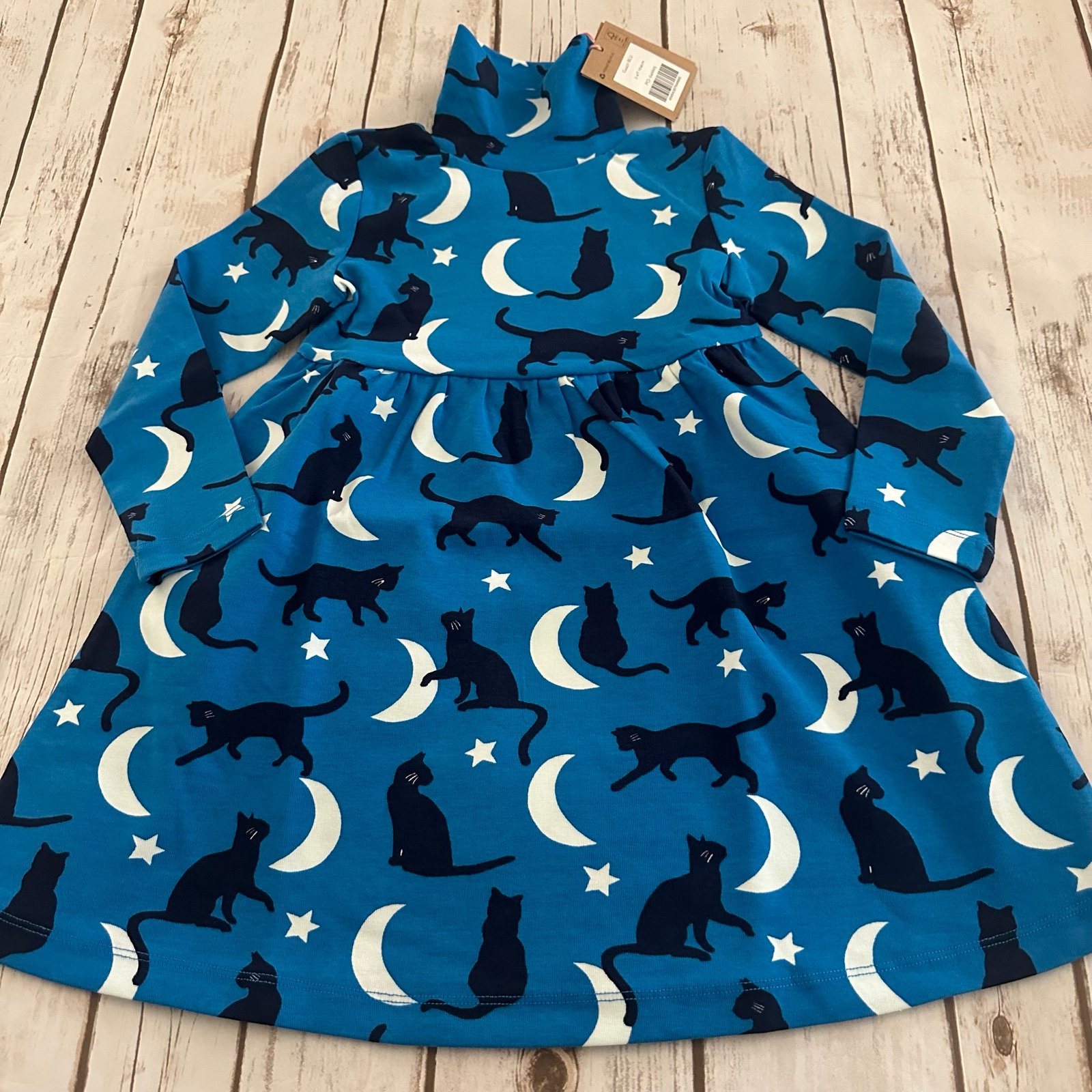 Mini boden black cat dress nwt