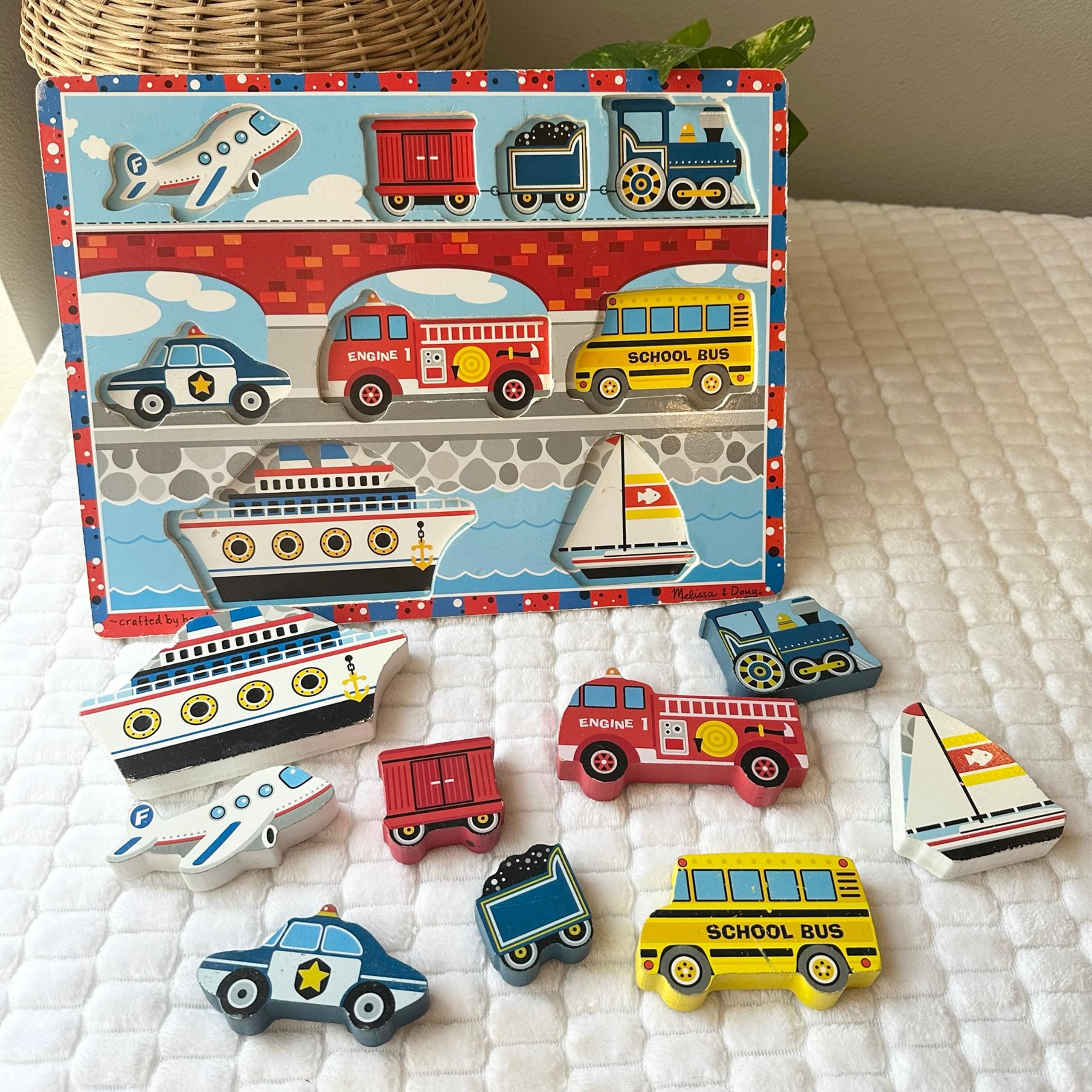 Melissa & Doug Chunky Vehicles Wooden Puzzle