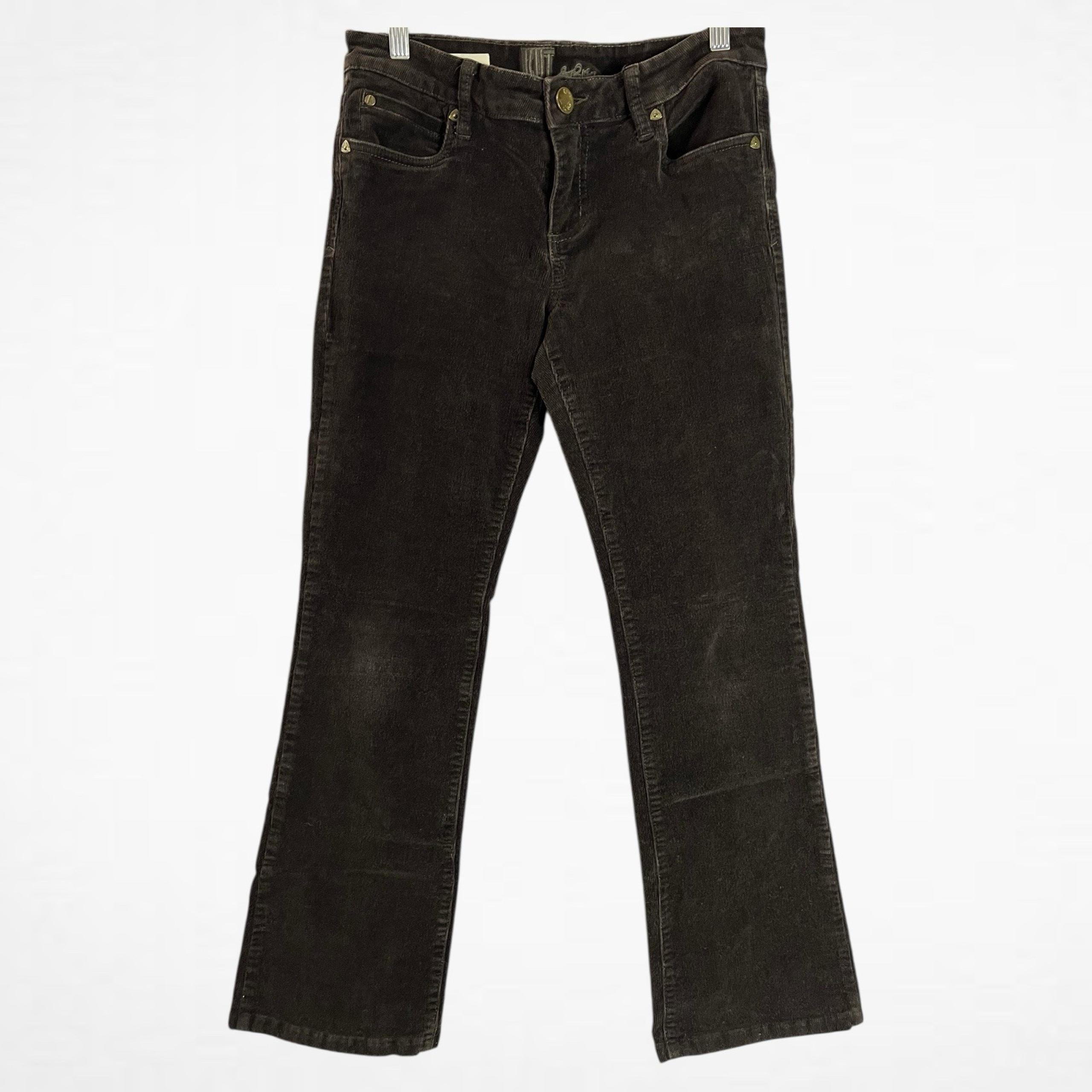 Kut From The Kloth Farrah Baby Bootcut Brown Corduroy Pants Women's Size 6 Small