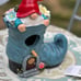 Super cute gargen gnome in boot bird house - light weight resin