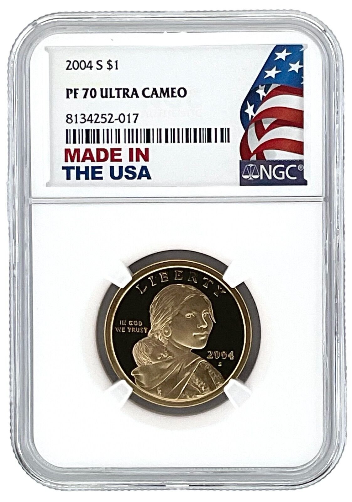 2004 S Sacagawea Dollar NGC PF70 Ultra Cameo Made In USA Holder