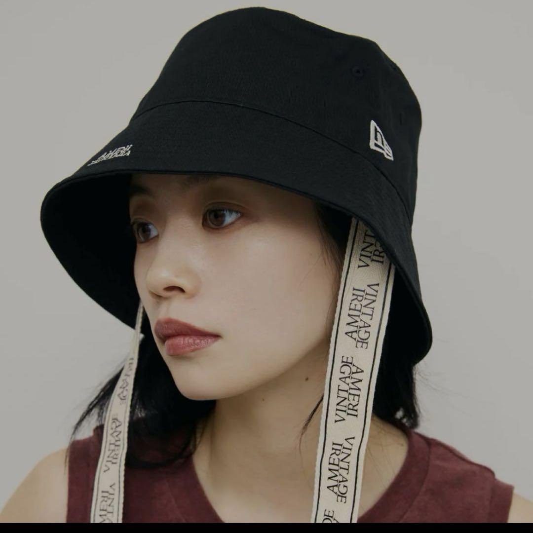 NEW ERA × Ameri LOGO TAPE BUCKET HAT New】NEW ERA × Ameri LOGO TAPE BUCKET HAT Hats