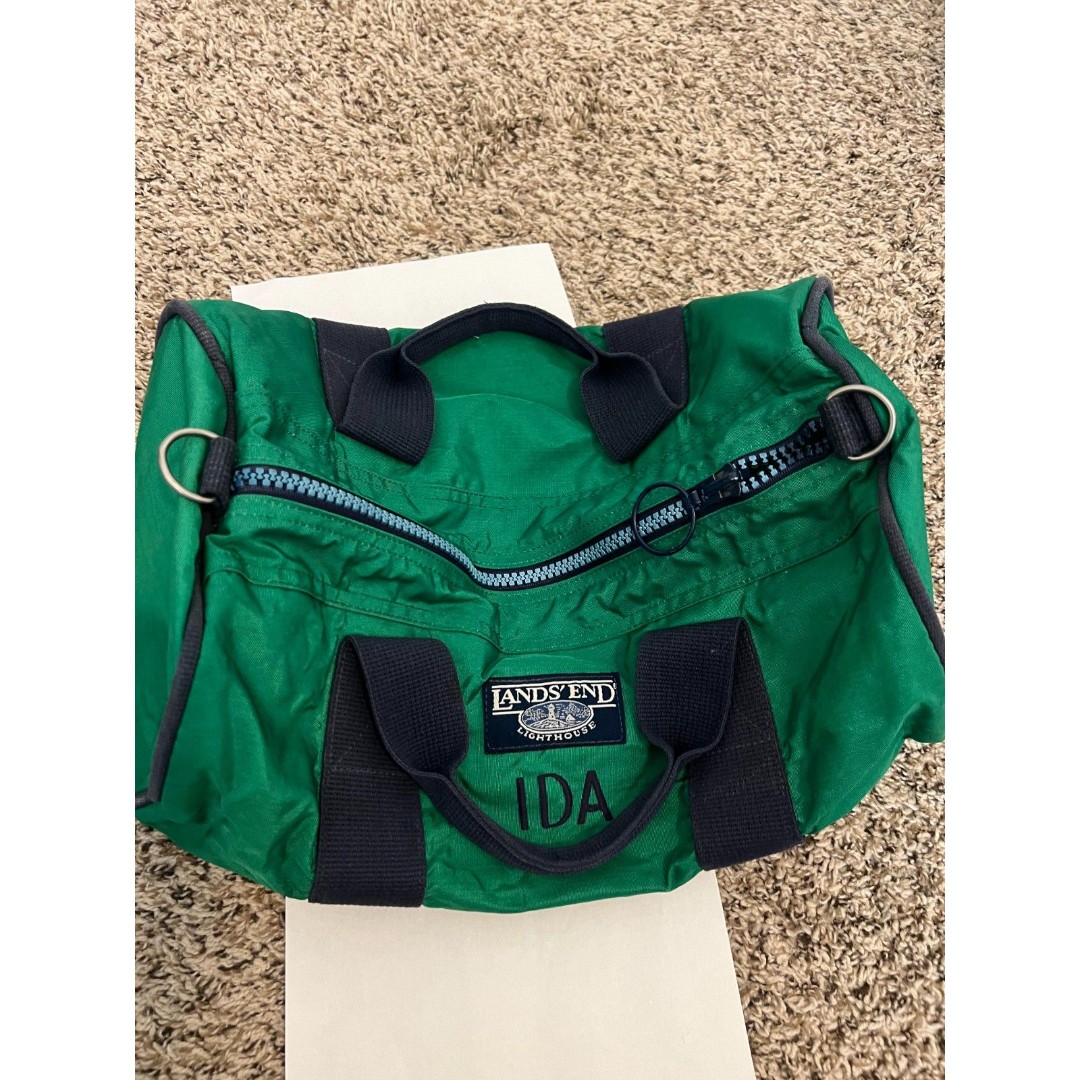 Vintage Jansport IDA Lighthouse Duffle Bag green Strap Gym Tote 【sold as it is】