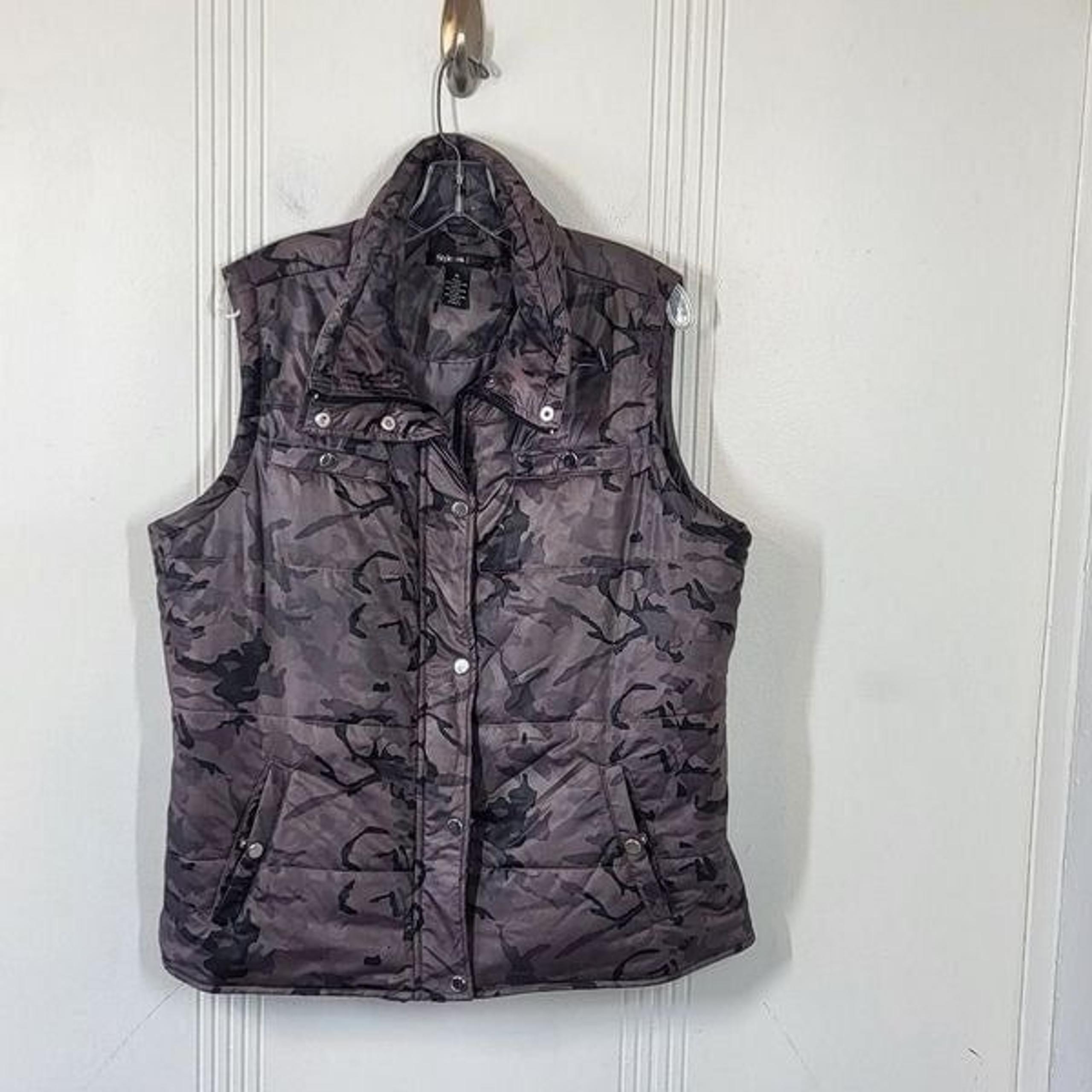 Plus Size Style & Co. Camo Puffer Vest