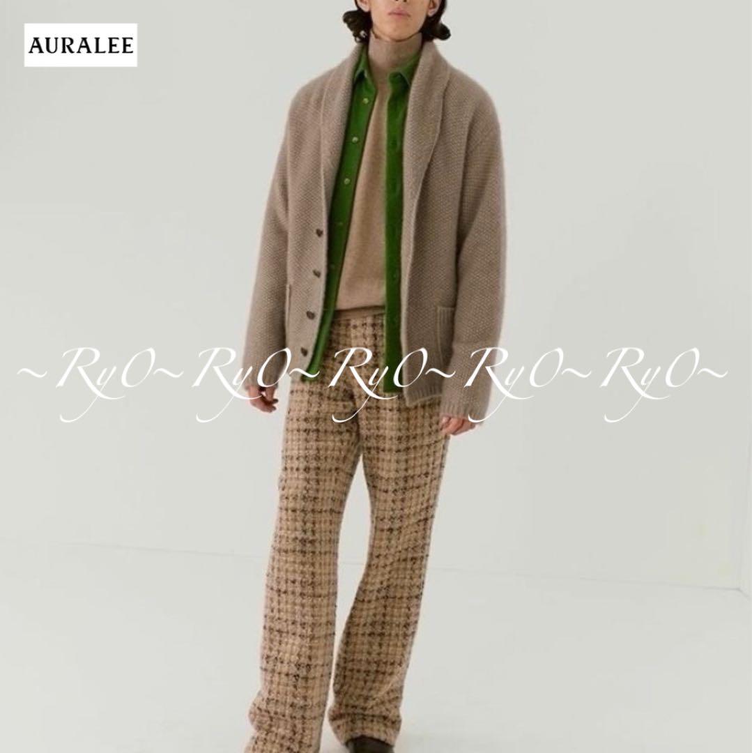 《AURALEE》 Baby Cashmere Shawl Collar Cardigan