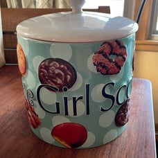 I Love Girl Scout Cookies! Ceramic Cookie Jar 3D 2006