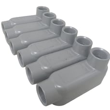 Lot of 6 New Appleton Form 85 Aluminum Conduit Body Type LB 3/4 Threaded