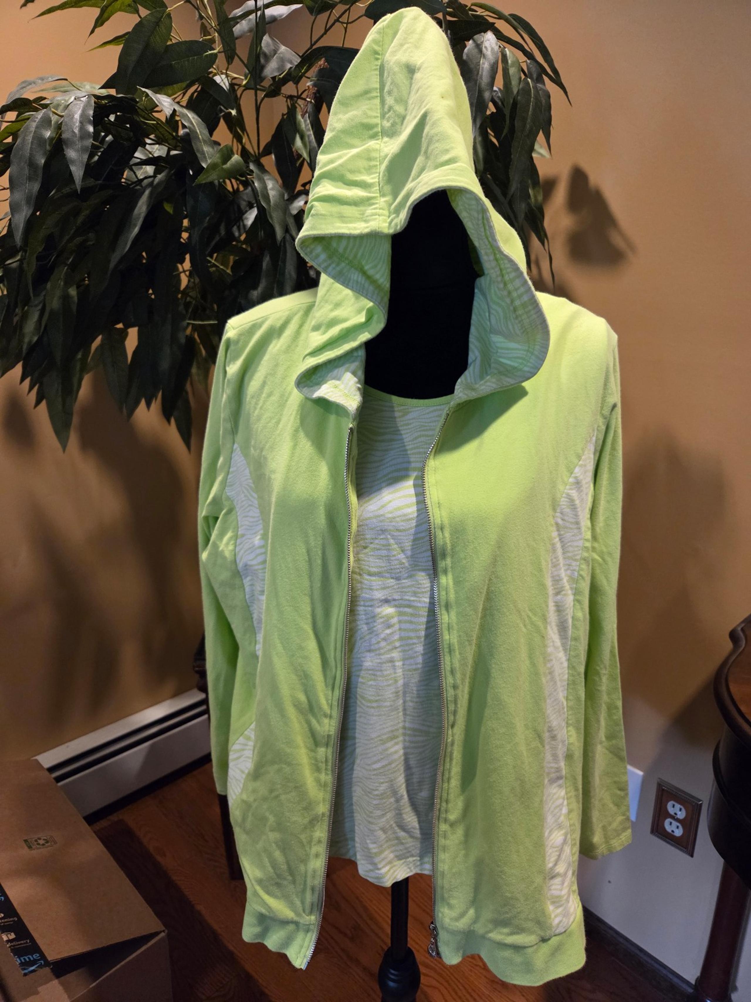 Diane Gilman Lime Green Zebra 3 Piece Outfit