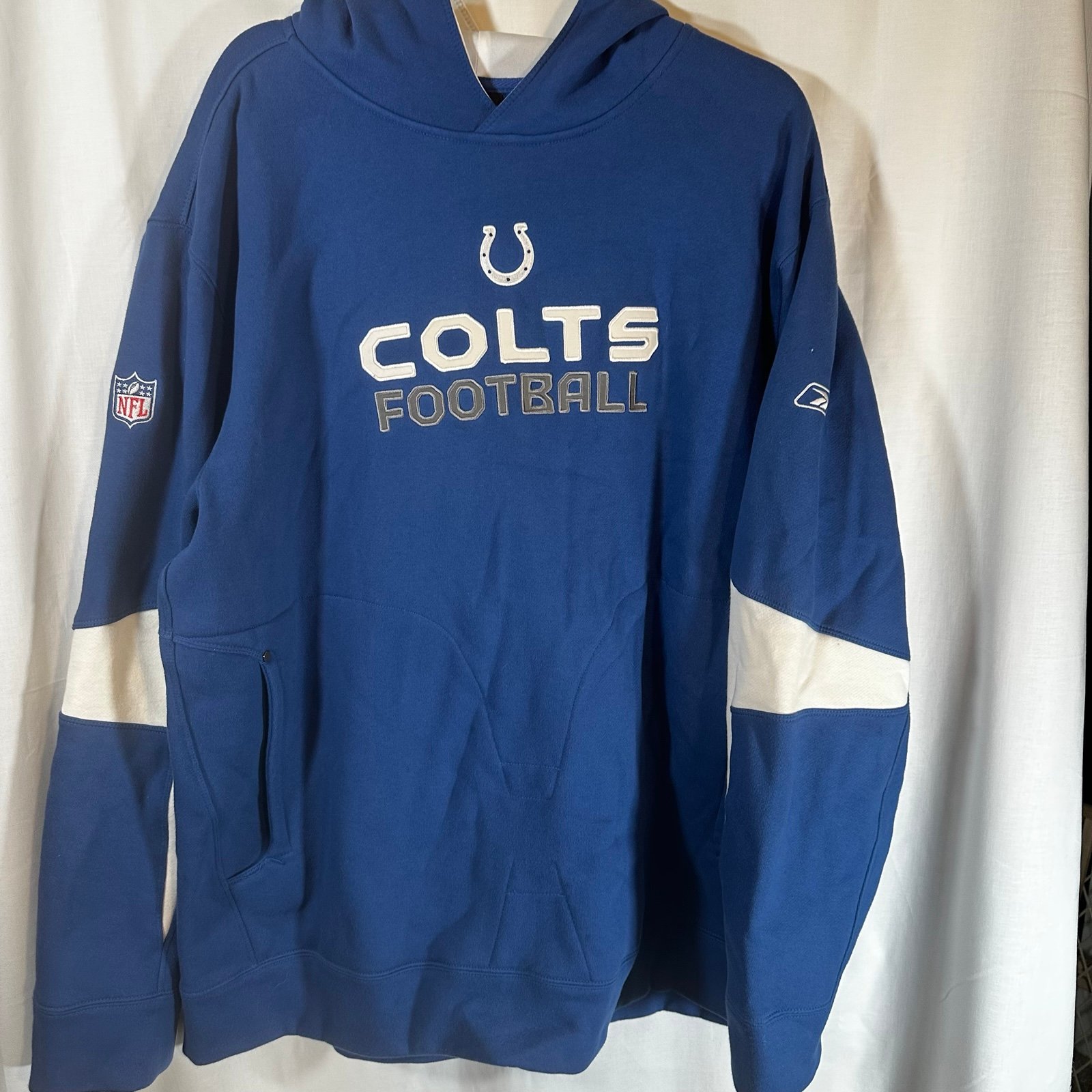 Indianapolis Colts football Sweatshirt Men's XL Hoodie Heavy Jacket Lined NFL
