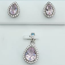 925 Sterling Silver Cubic Zircon Jewelry Set, UU1P7A7053