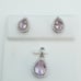 925 Sterling Silver Cubic Zircon Jewelry Set, UU1P7A7053