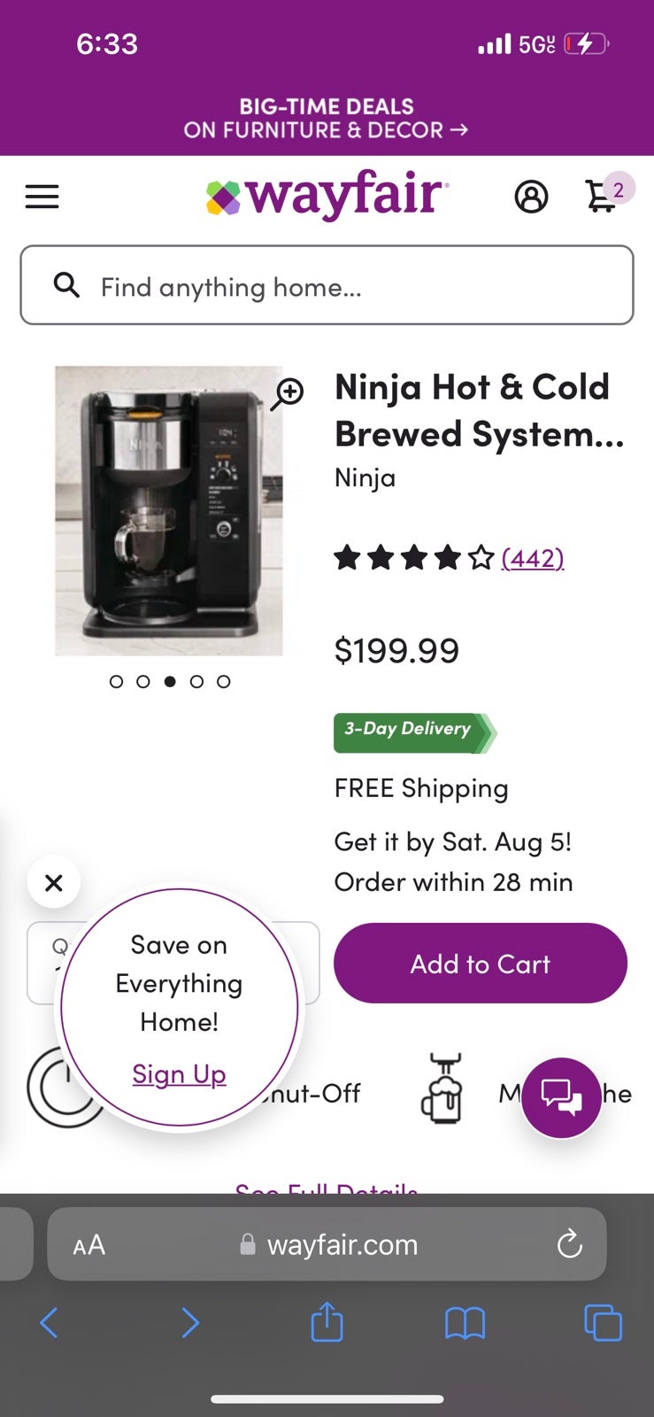 Ninja Hot & Cold Brewed System With Thermal Carafe