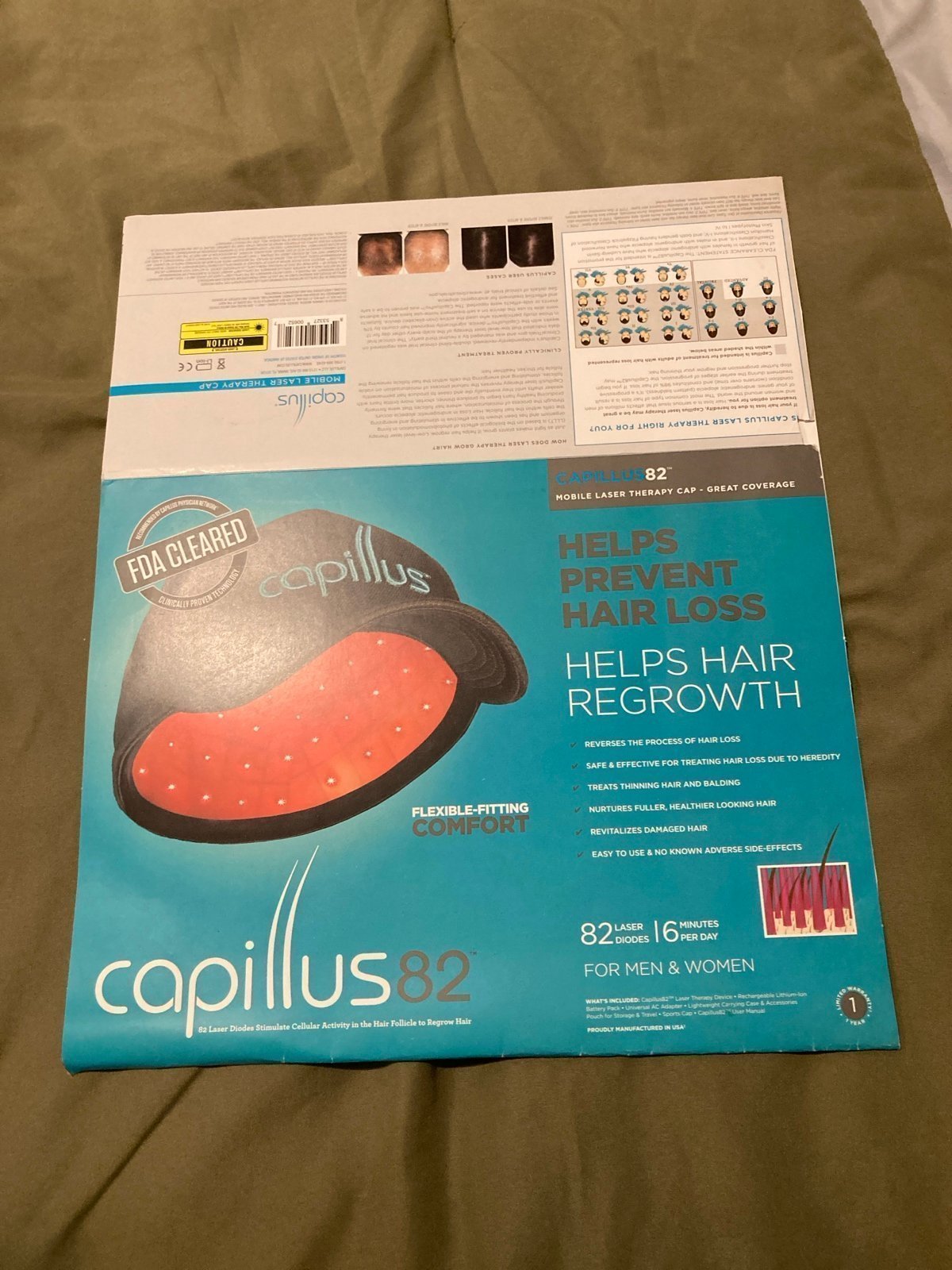 Laser hair growing cap