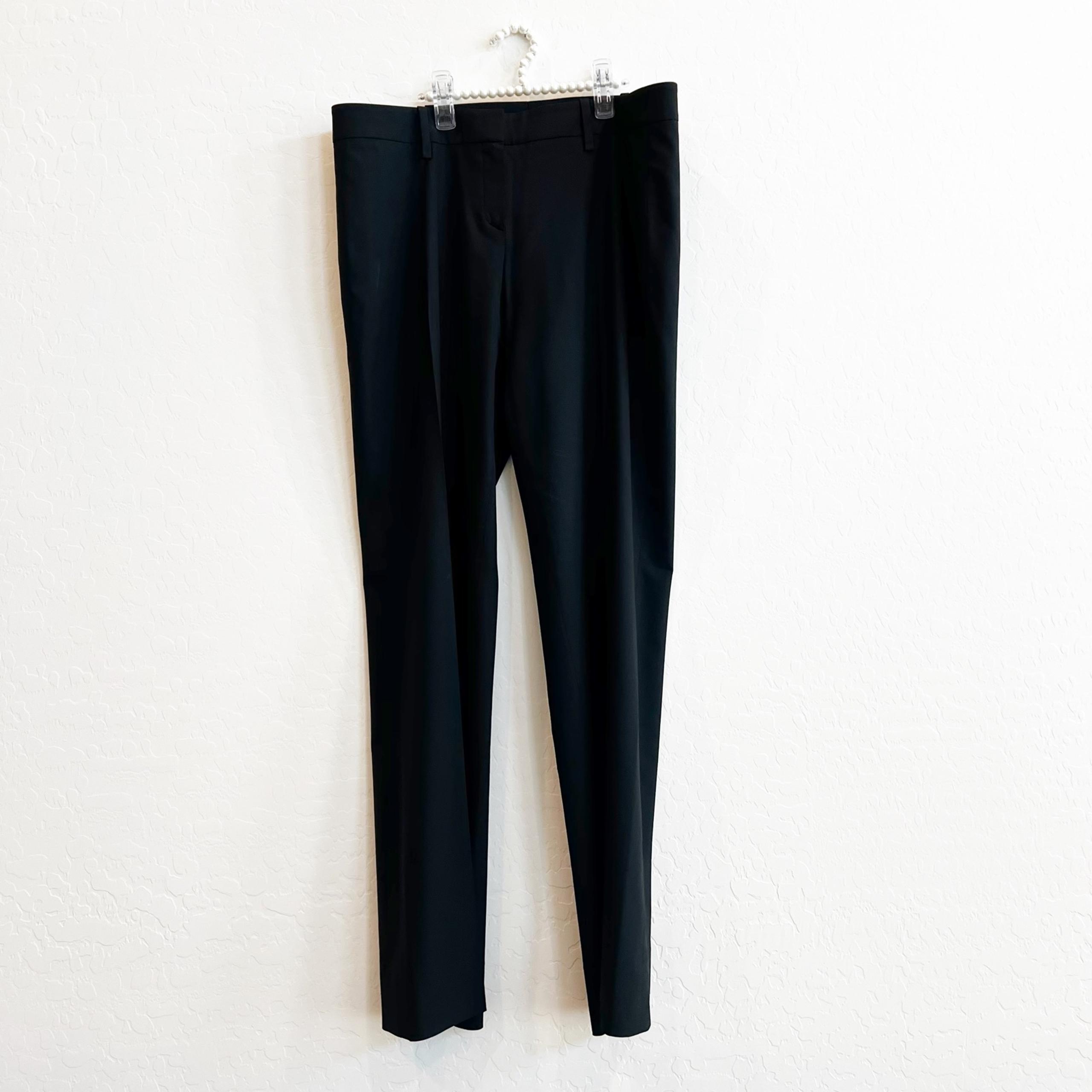 Hugo Boss Women's Wide Leg Trousers Dress Pants Black Flat Front/Back Black US10