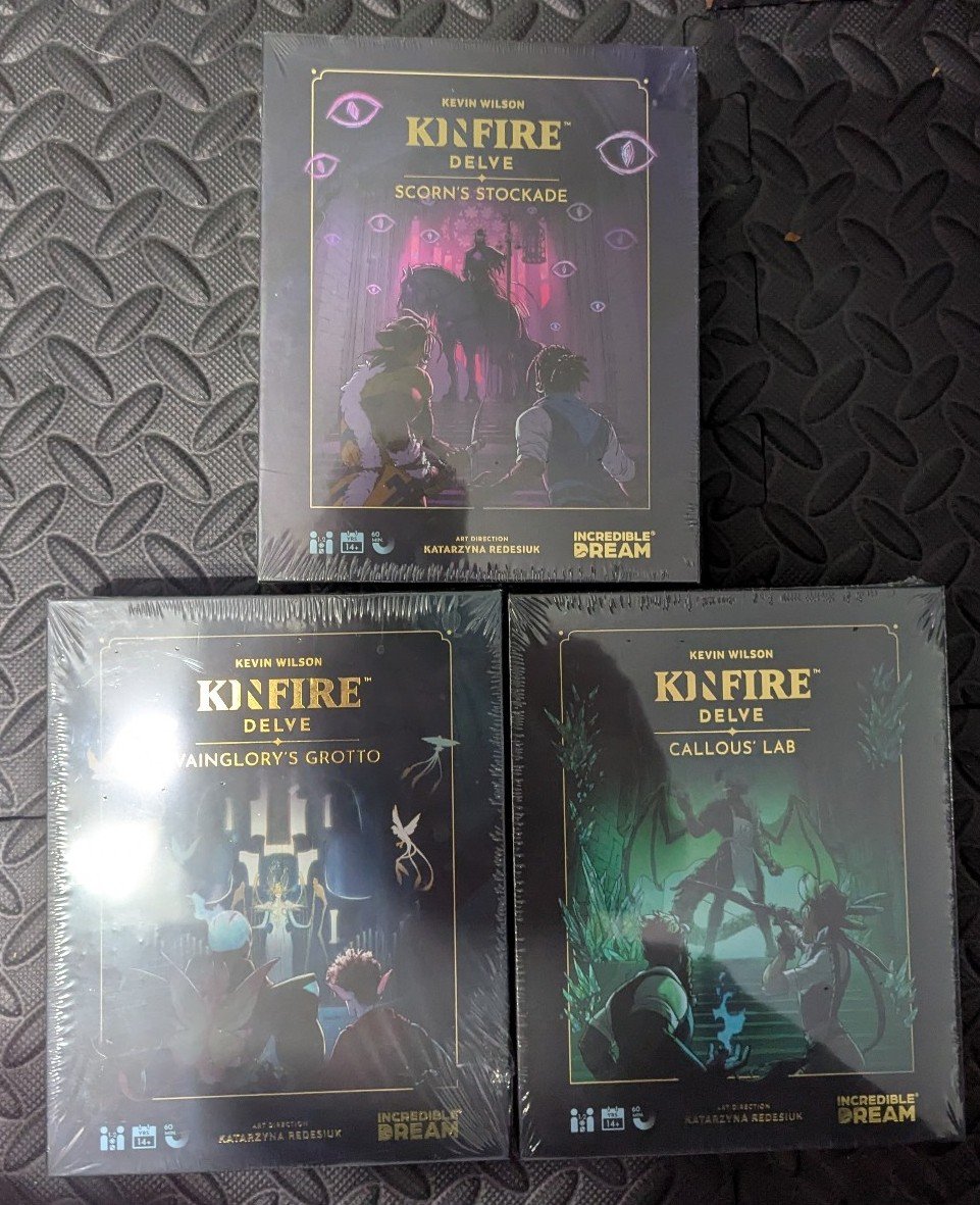 Kinfire Delve - All Three Games - Incredible Dream Studios - Brand New Sealed