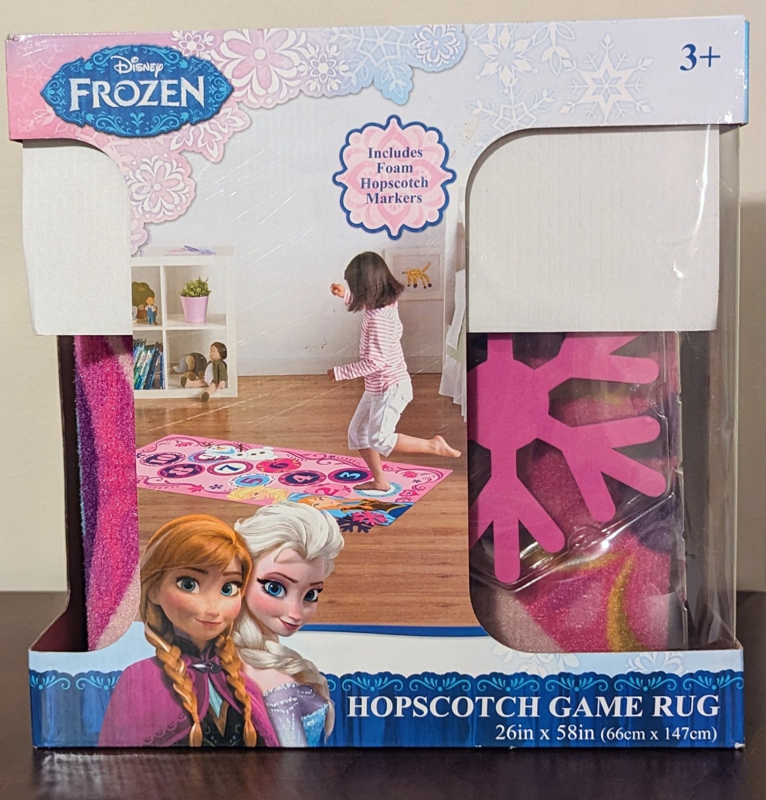 Disney Frozen Hopscotch Game Rug With Snowflake Place Markers