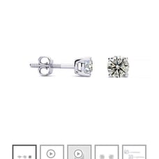 .50 carat white gold earrings