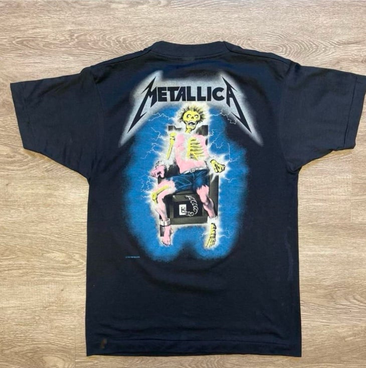 Vintage 1987 Original Metallica Ride The Lightning Tee Screen Stars