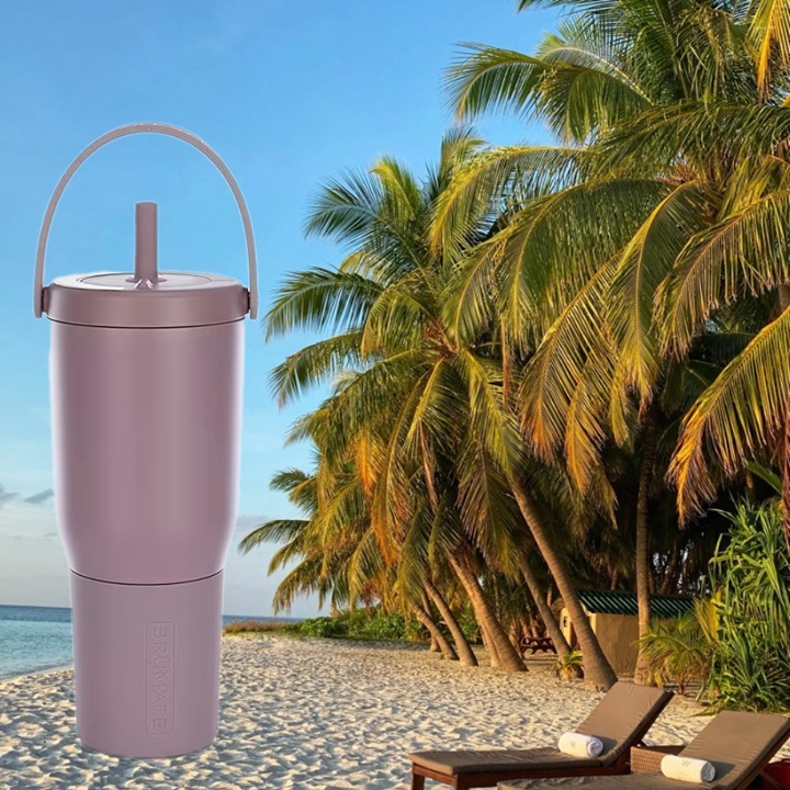 Brumate 35 OZ Resa Straw Insulated Tumbler, Color: Lilac Dusk
