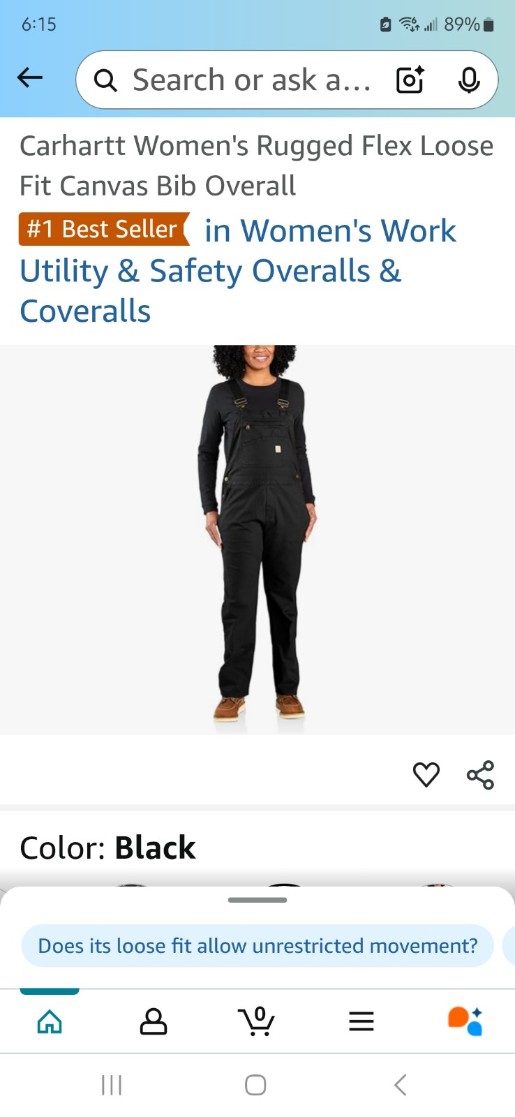 New Women's Carhartt Overall 3X
