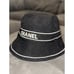 chanel bucket hat vintage Tweed Black