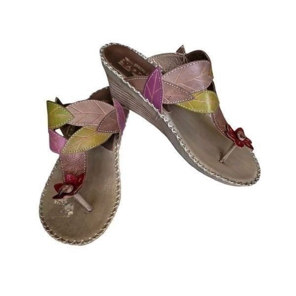 L'artiste By spring step CAROLYN Floral sandals SIZE 38 / 7.5-8 US
