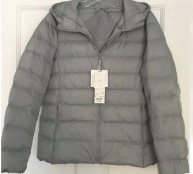 Women Ultra Light Pocketable Down Jacket / Parka / Puffer / Coat, M, Gray, NWT