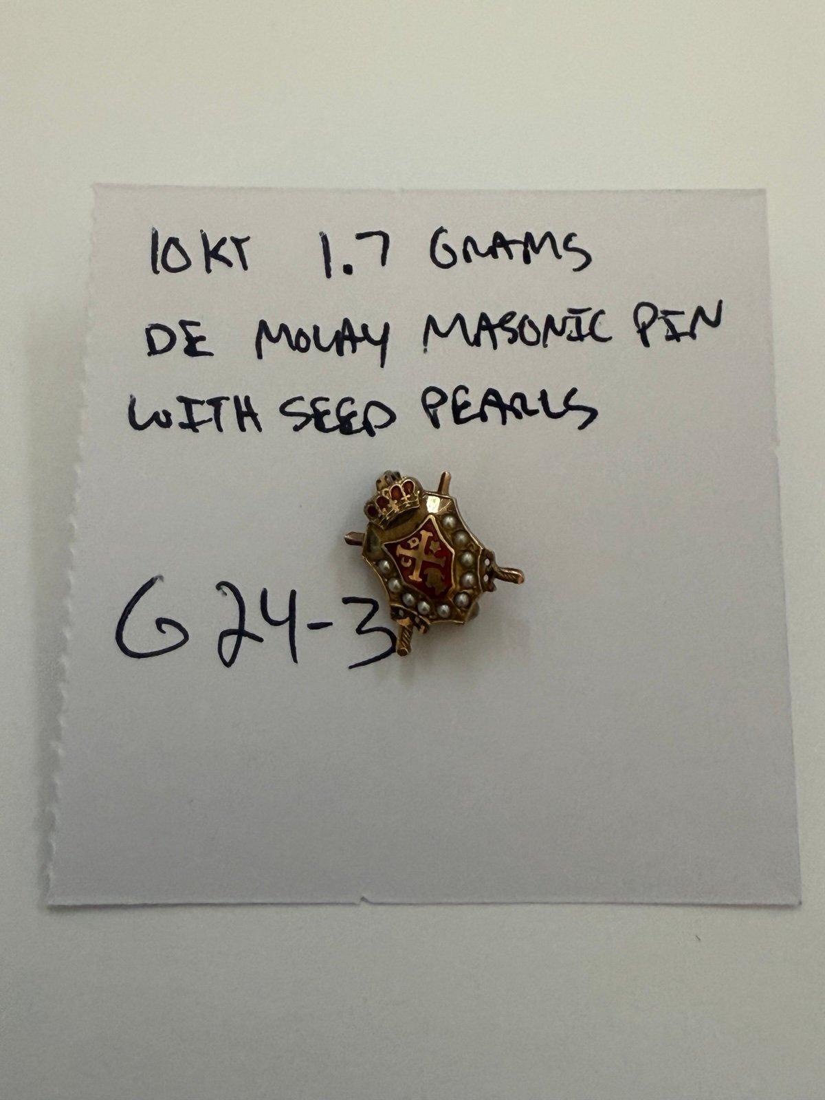 Masonic pin 10kt gold