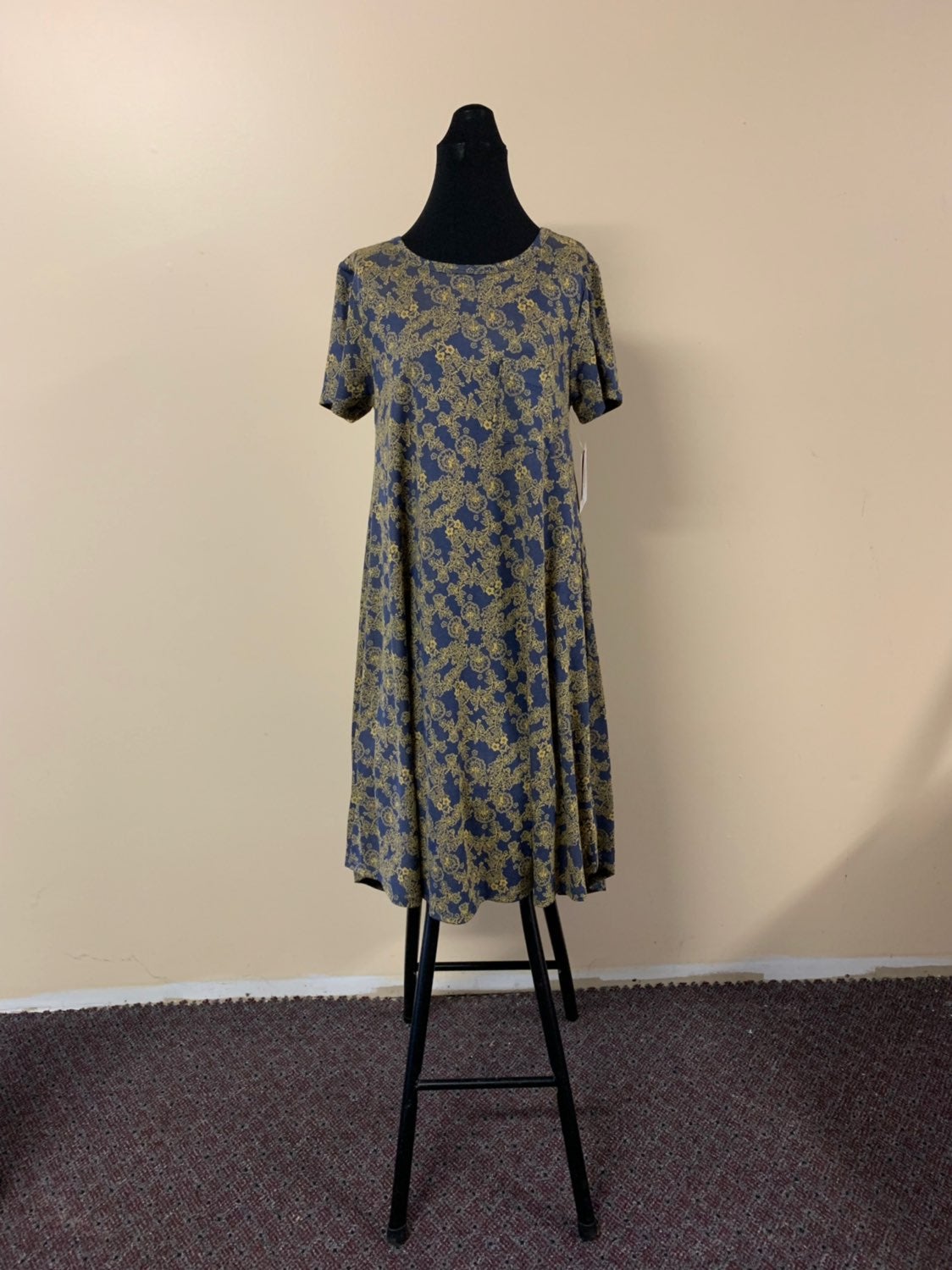 New Blue & Yellow Carly Lularoe Dress Sm
