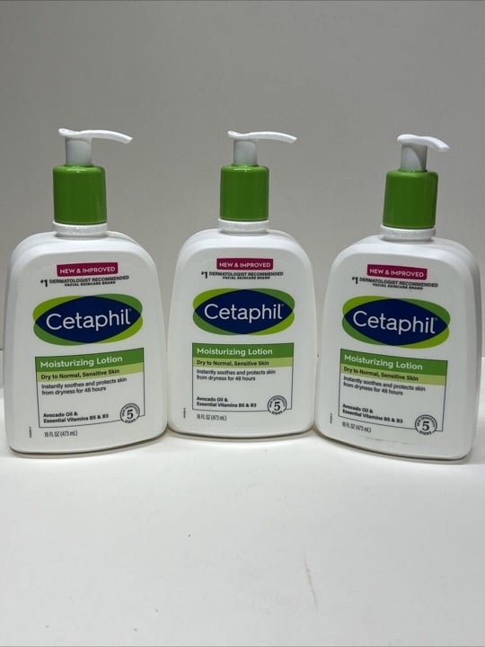(3) Cetaphil Daily Advance Body Lotion Dry Sensitive Skin 16oz Each