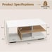 Modern Retro Coffee Table With Geometric Design And 3-Tier Storage