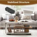 Modern Retro Coffee Table With Geometric Design And 3-Tier Storage