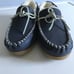LL Bean Blue Suede Wicked Good Camp Moccasins