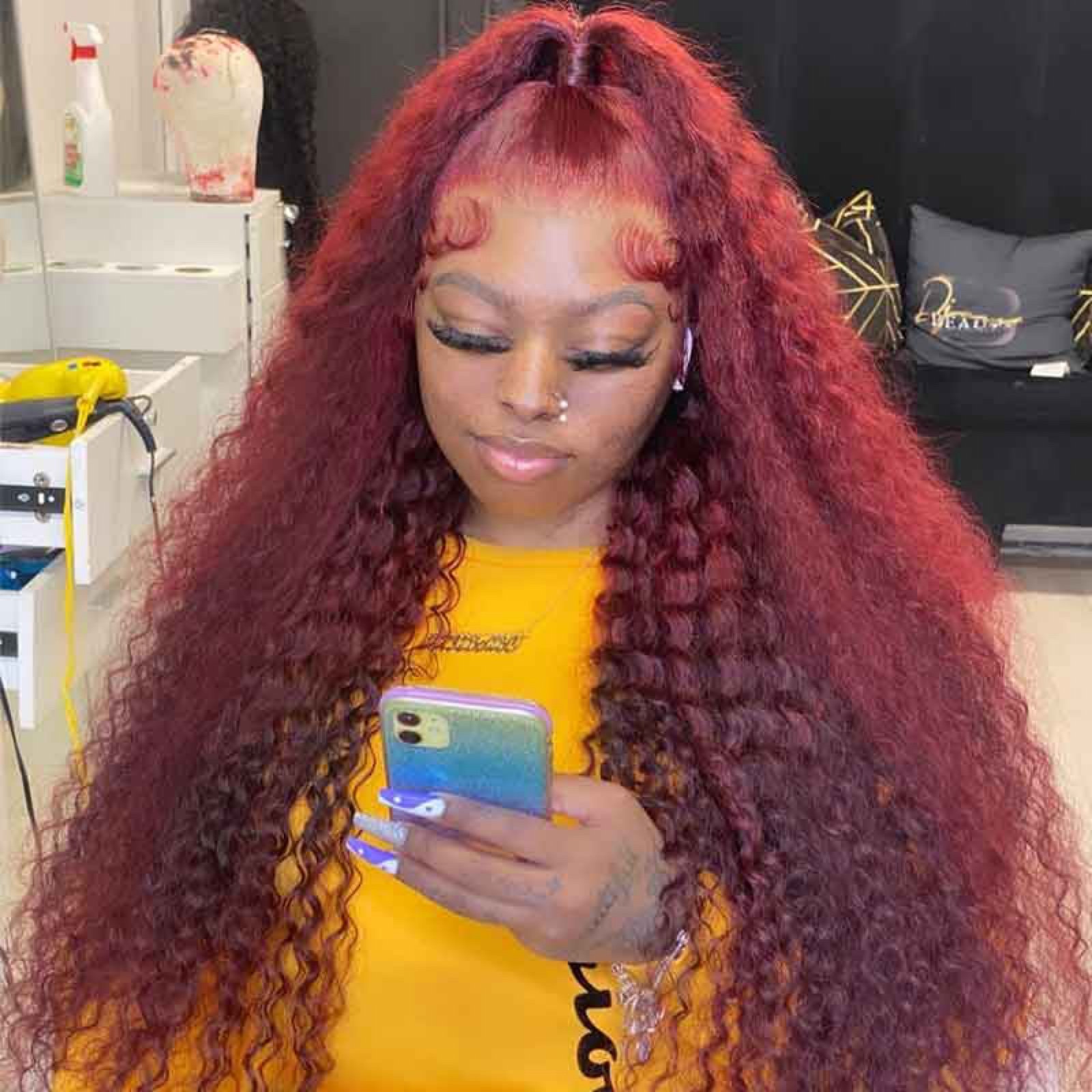 human hair lace front wig