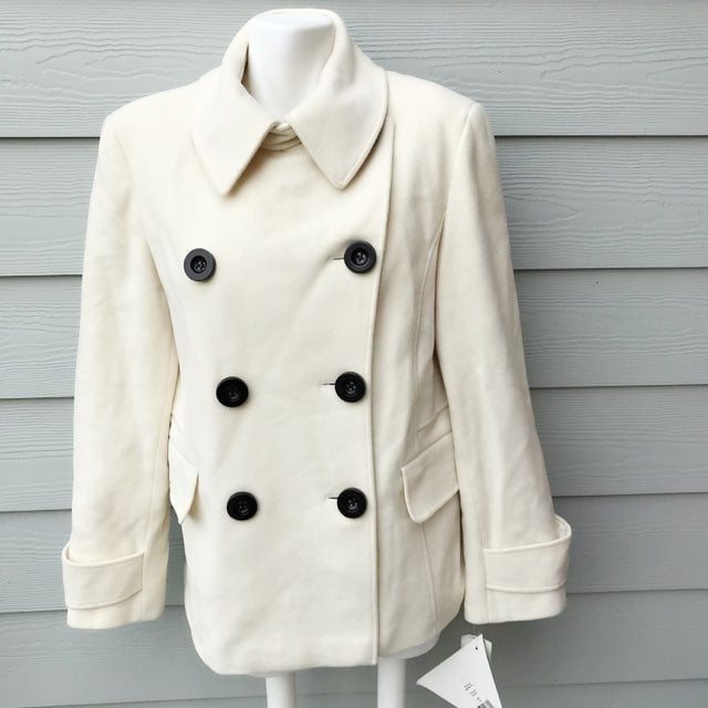 NWT Marvin Richards White Peacoat